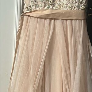 Elegant Cream Embellished Prom Dress